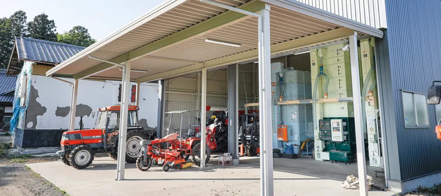 農作業を支える、高耐久スチール倉庫