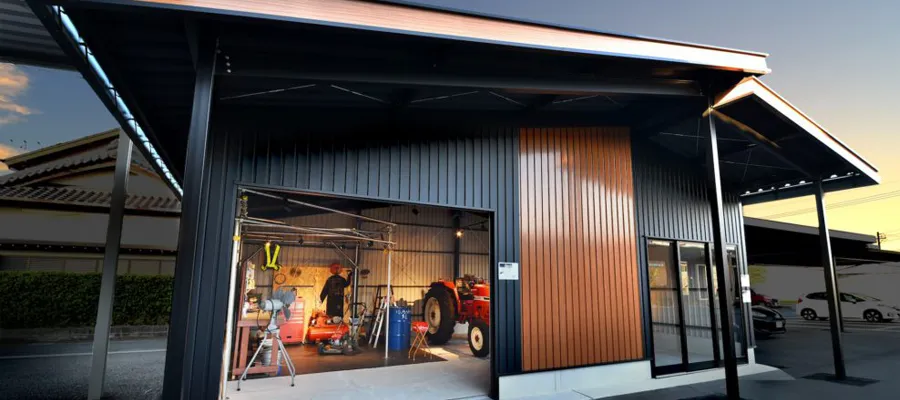 デザインと実用性を両立したガレージ空間